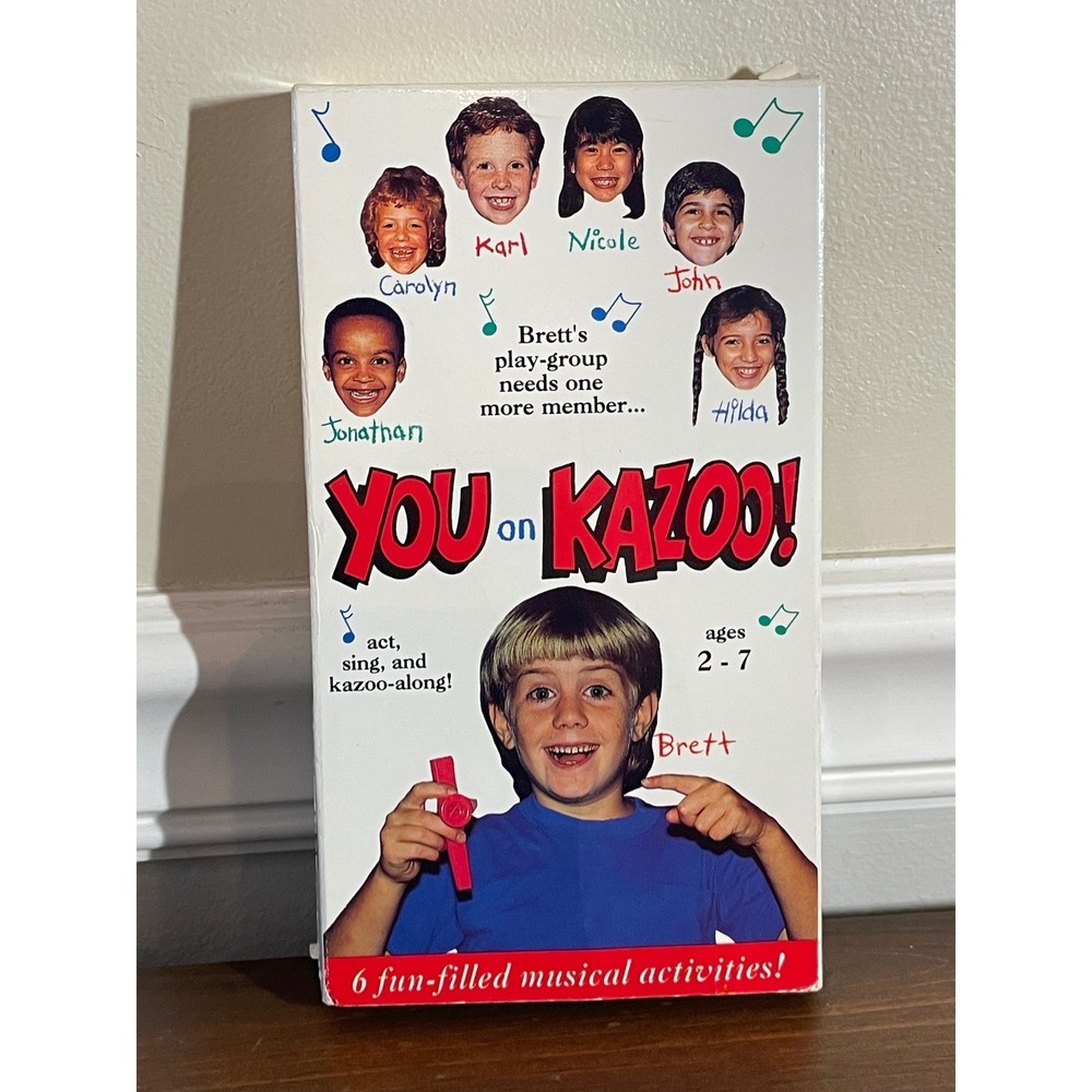 You on Kazoo! VHS 1989 Kids Musical Activities Brett Special Interest Vintage